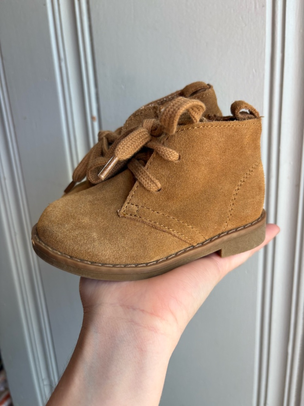 5C Toddler Baby Gap Suede Lace-Up Ankle Oxford Boots - Brown